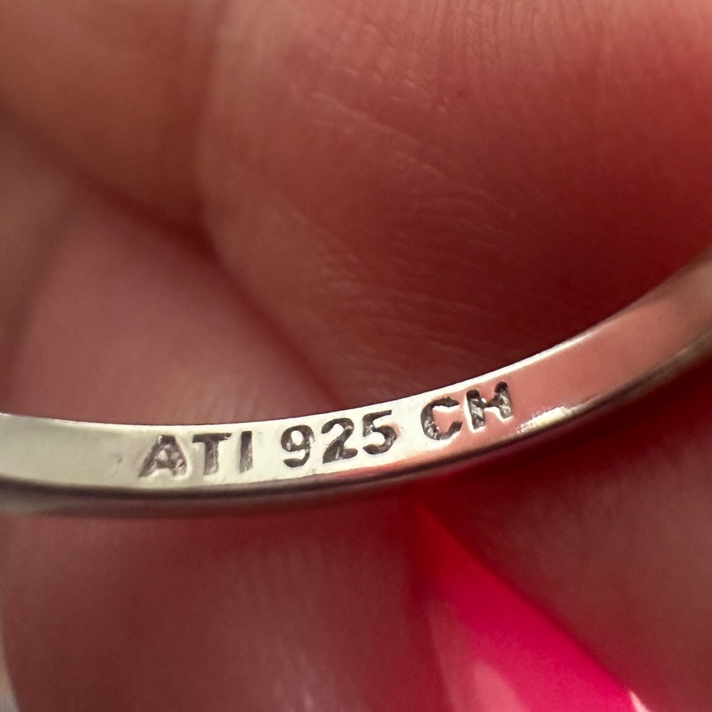 Silver Cross Ring with CZ Size 9 - Picture 4 of 6